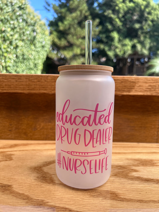 #Nurselife Glass Tumbler