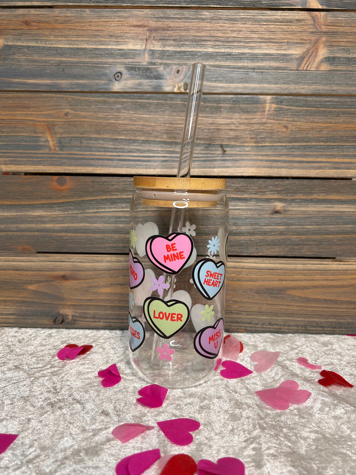 Valentine Candy Hearts Tumbler