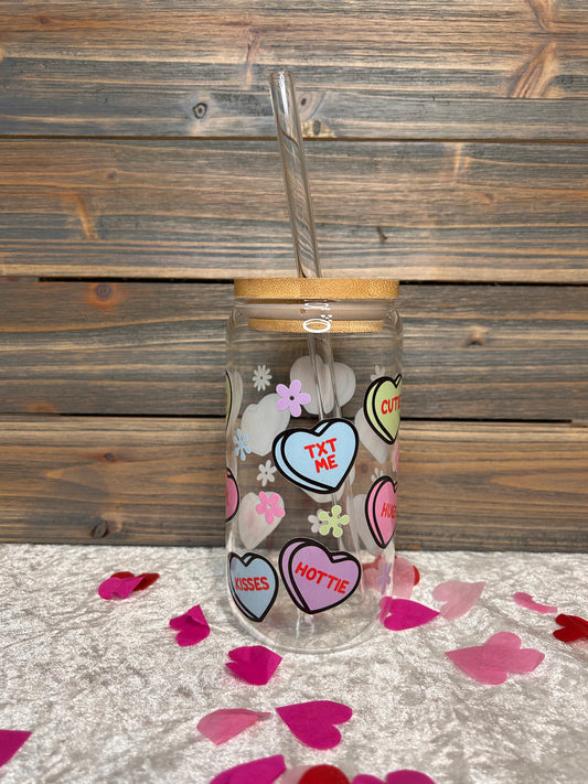 Valentine Candy Hearts Tumbler