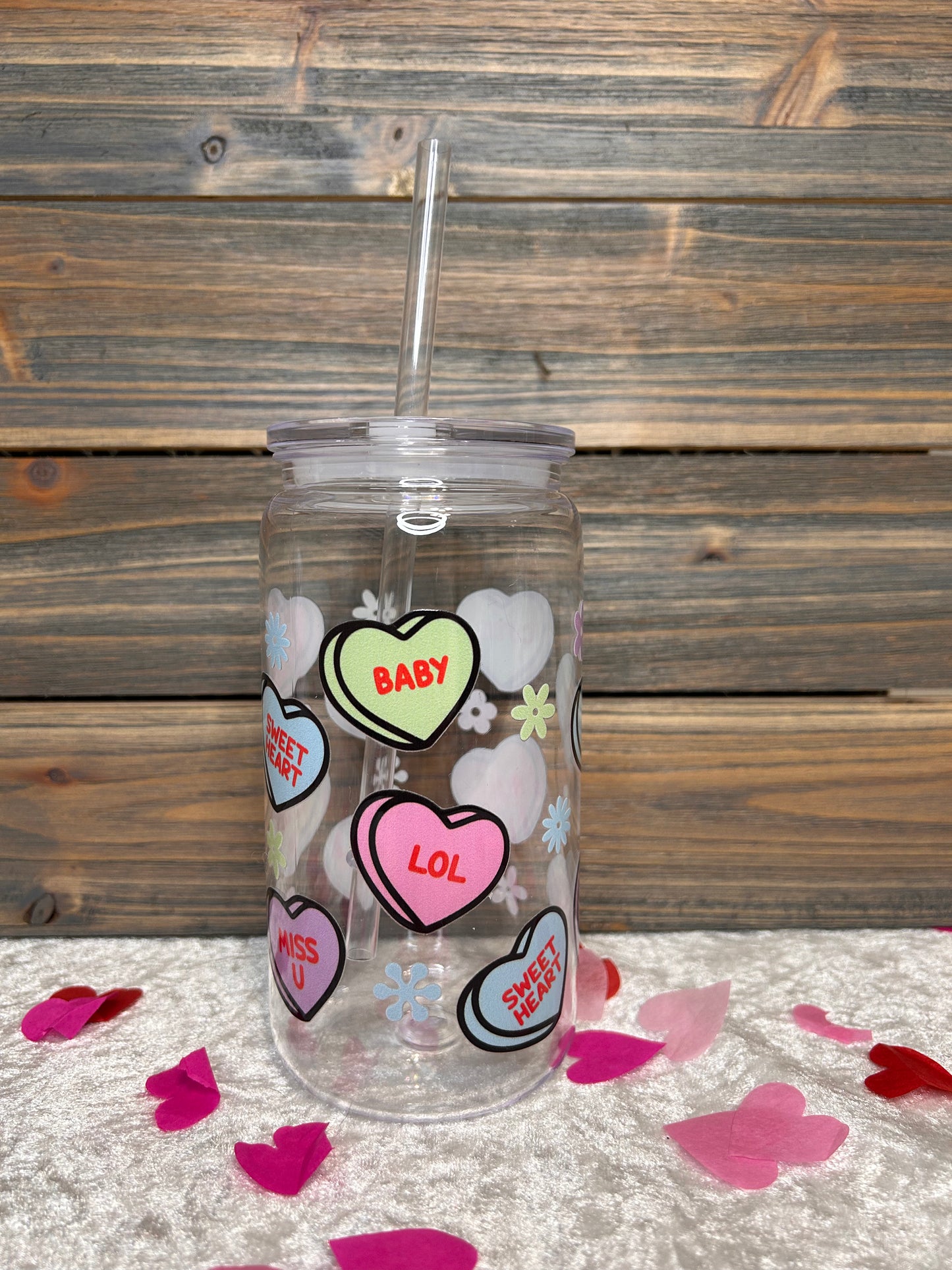 Valentine Candy Hearts Tumbler