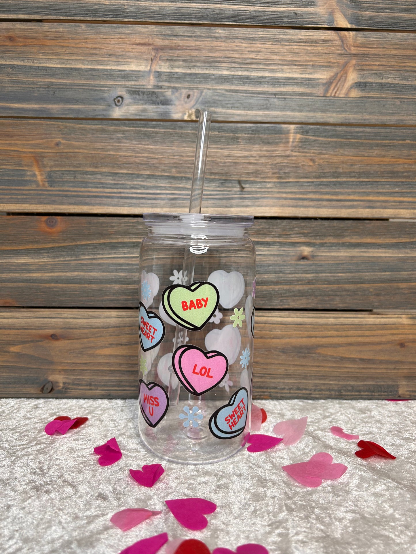 Valentine Candy Hearts Tumbler