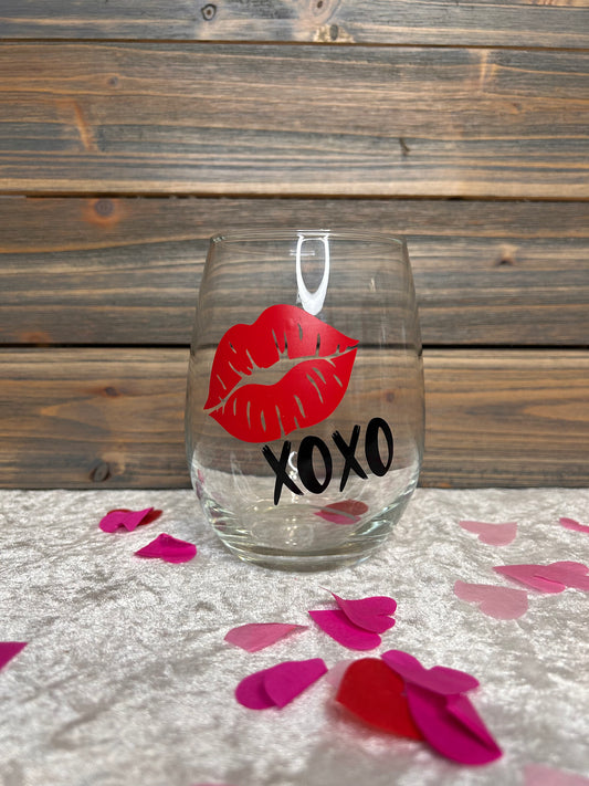 XOXO Stemless Wine Glass