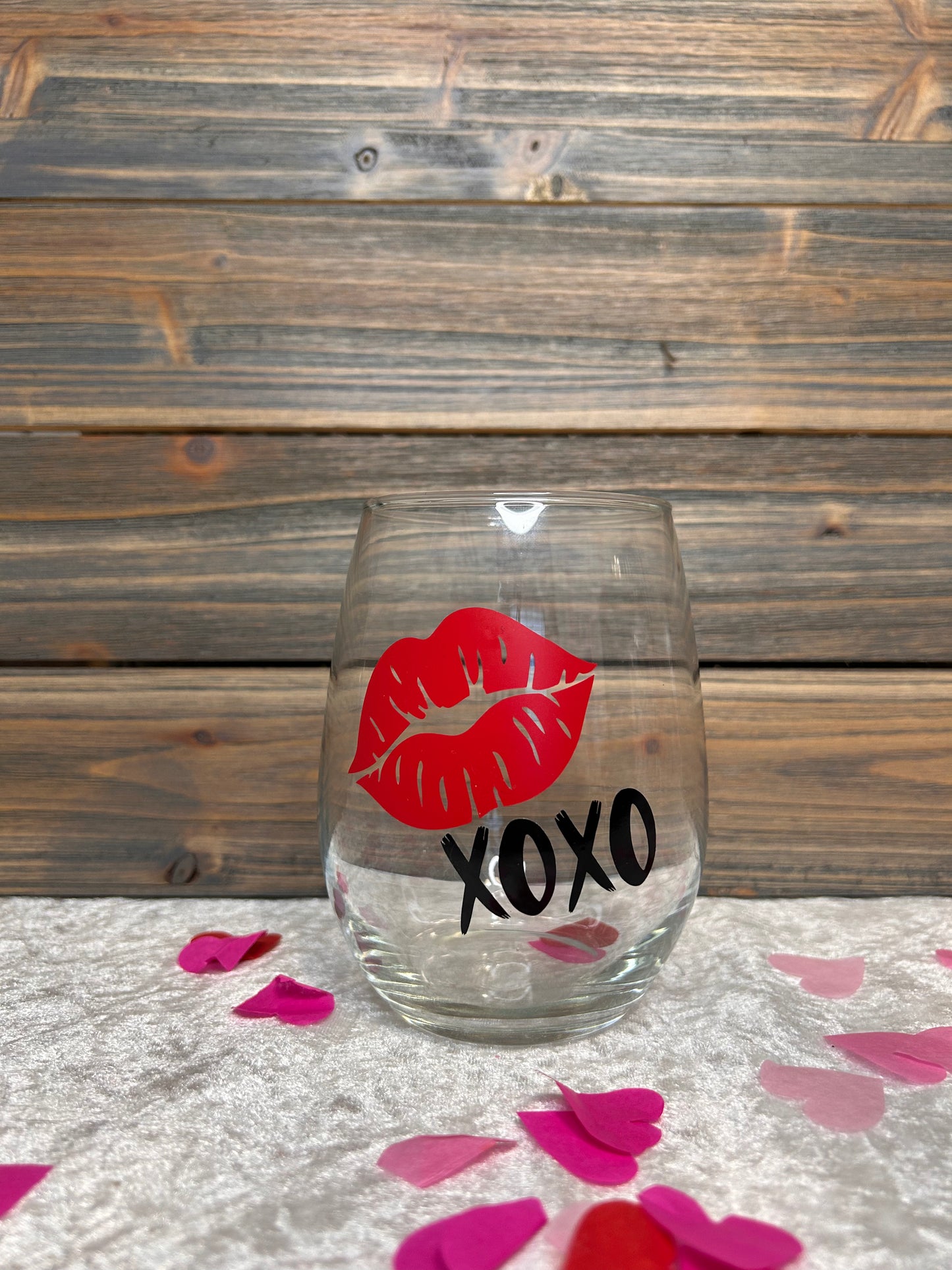 XOXO Stemless Wine Glass