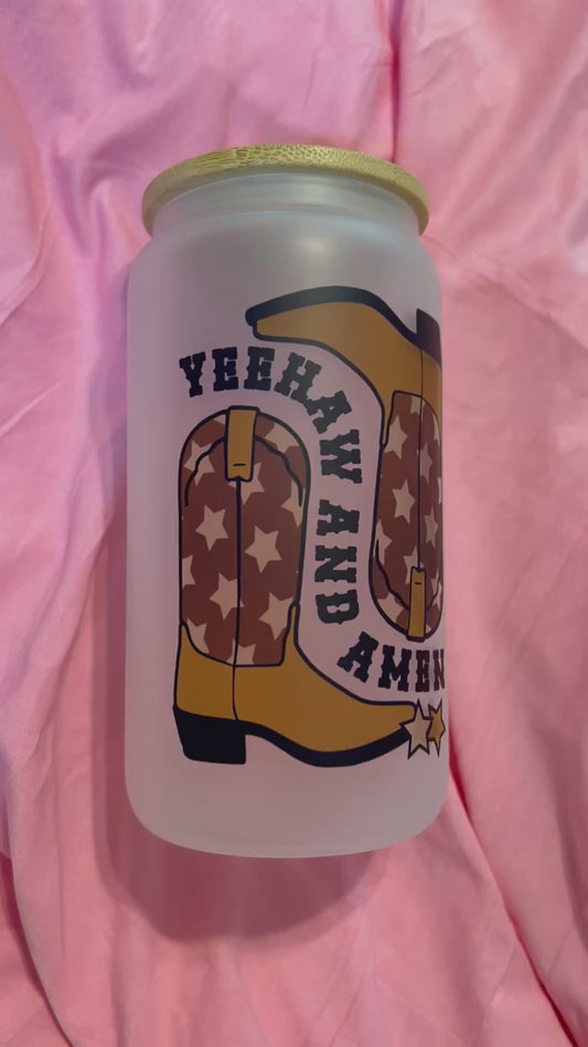 Yeehaw and Amen Tumbler
